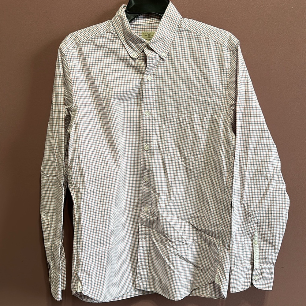 Plaid j crew men’s dress shirt